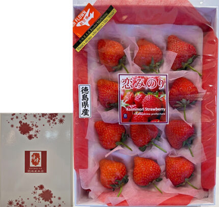 Koiminori Strawberry (With Branches) | Premium Grade - Tokushu | Tokushima Prefecture | 12 Pcs