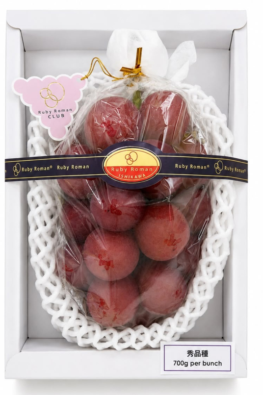 Ruby Roman Grape | Ishikawa Prefecture | Shu Grade | 700g Gift Box